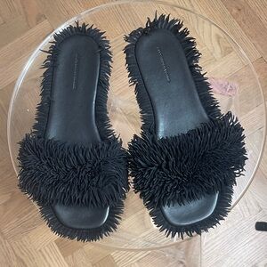 Alexander Wang Black suede Slide Sandals sz39/9